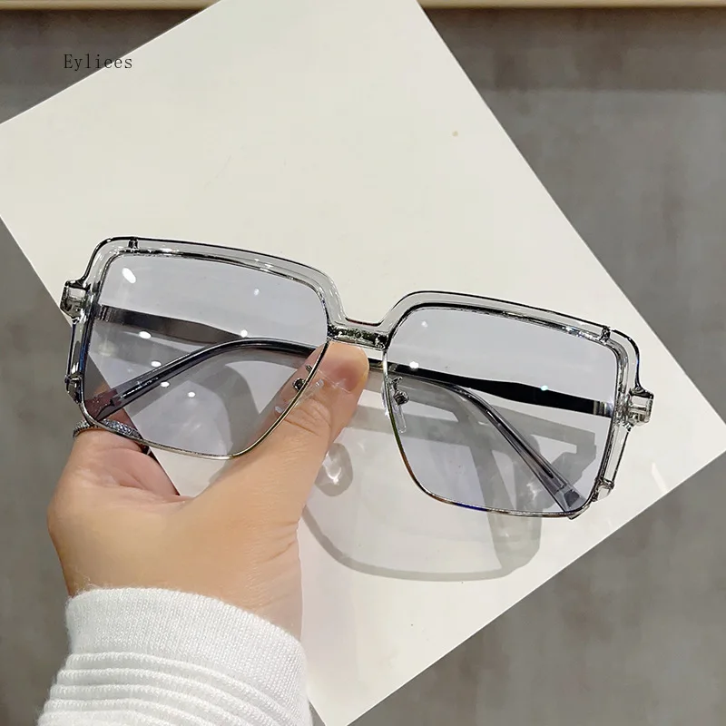 Корейската версия Квадратни Слънчеви очила За мъже И жени, Vintage слънчеви очила за шофиране с жълти лещи, Модни Градинска облекло очила3