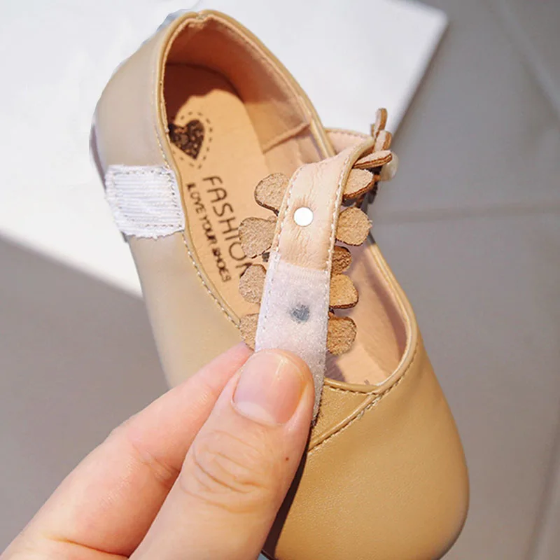Смешни Кожени обувки на принцесата за момичета на равна подметка с Апликации, Детски Модела обувки Мери Джейн, Меки Нови Есенни Сладки Обувки с цветен Модел за Момичета G072714