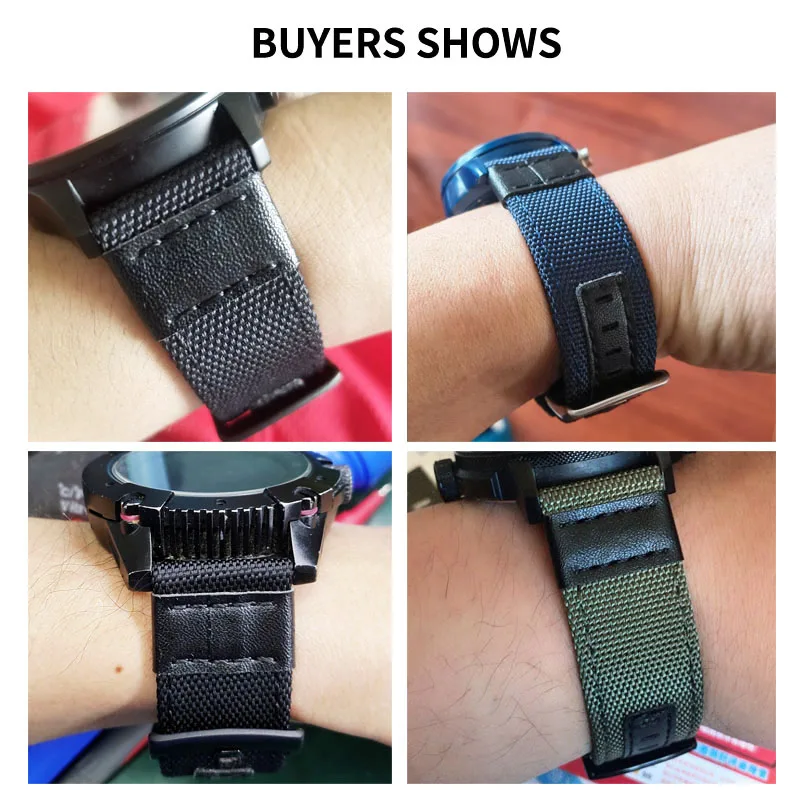 Huawei Watch GT3 Найлонов Каишка за часовник от телешка кожа Glory Es 46 мм Huami GTR 3 Pro Платно Personality Watch 4 Pro Рецептори Ticwatch Pro X2