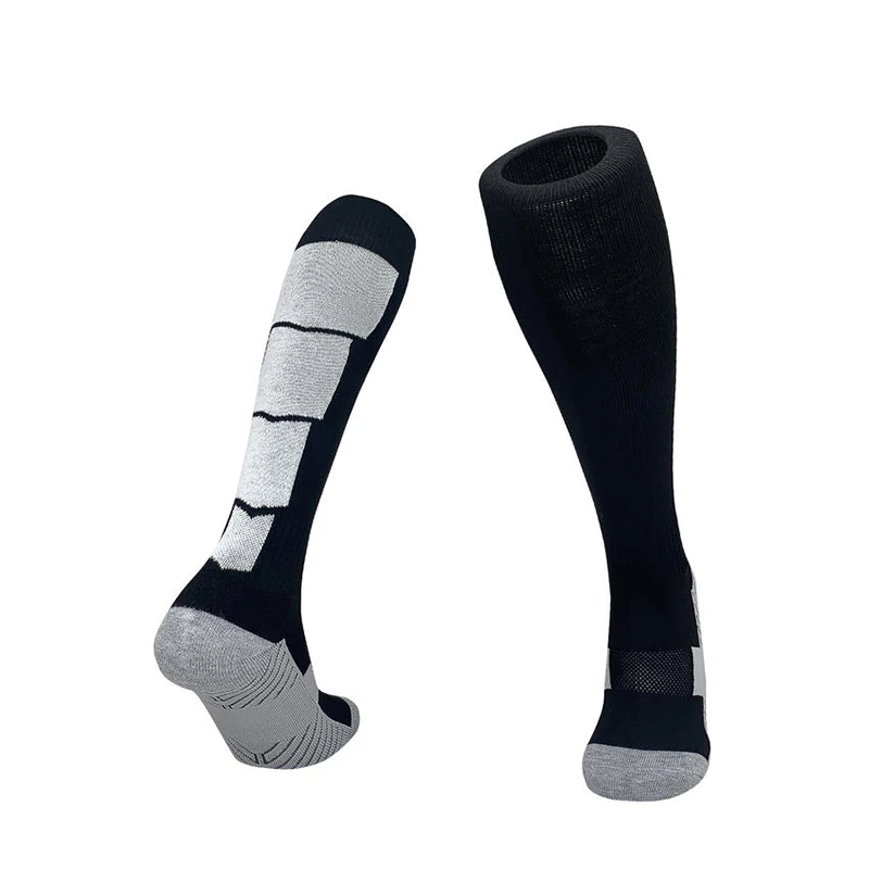 Футболни чорапи с дълги тръби за възрастни, мъжки нескользящие чорапи, Дамски спортни чорапи с дебела кърпа отдолу, спортни спортни чорапи5