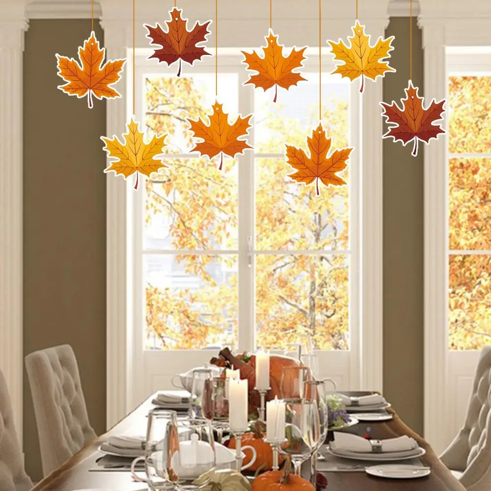 Пластмасова украса под формата на кленов лист, атрактивни есенни висулки във формата на кленов лист, Ден на благодарността, Ден на раждане, за декорация, за създаване на0