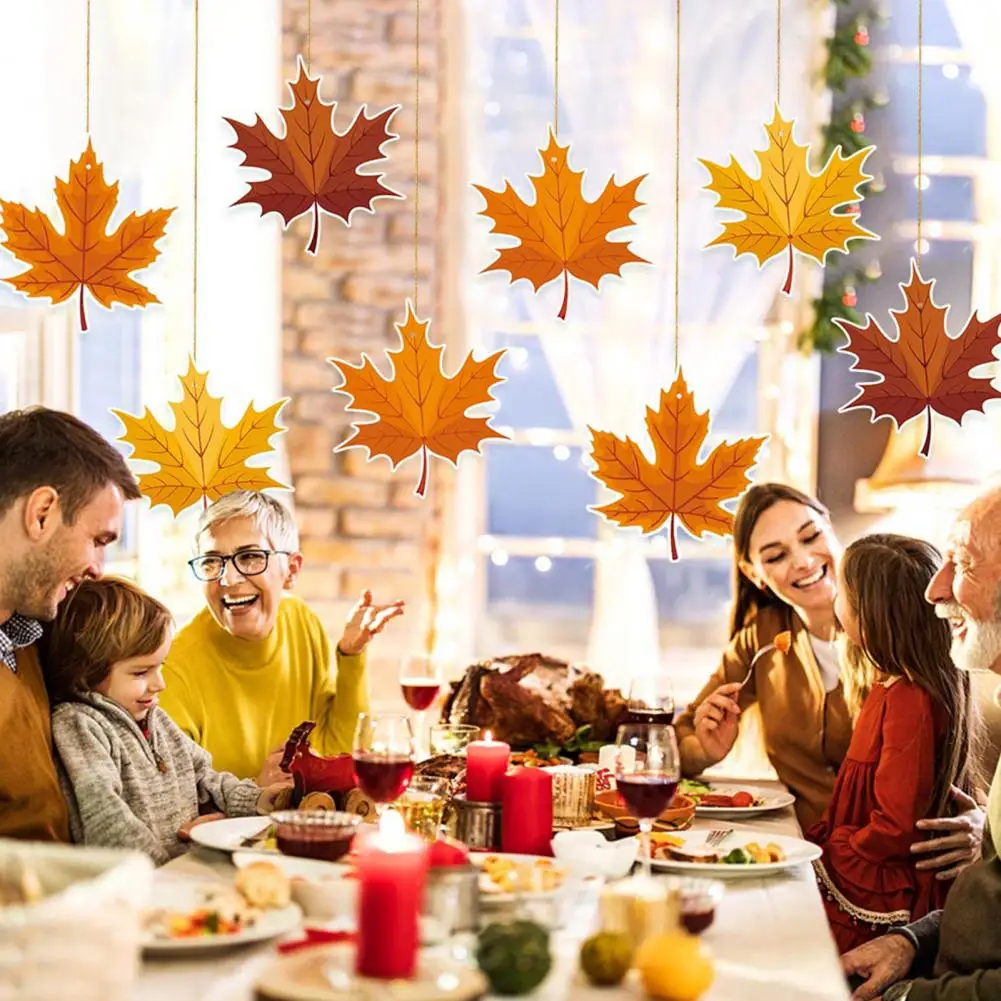 Пластмасова украса под формата на кленов лист, атрактивни есенни висулки във формата на кленов лист, Ден на благодарността, Ден на раждане, за декорация, за създаване на1