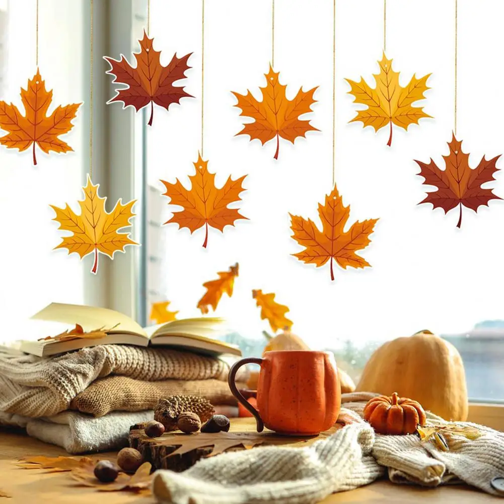 Пластмасова украса под формата на кленов лист, атрактивни есенни висулки във формата на кленов лист, Ден на благодарността, Ден на раждане, за декорация, за създаване на2