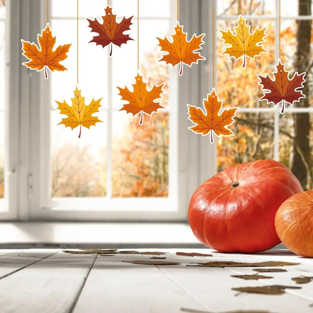 Пластмасова украса под формата на кленов лист, атрактивни есенни висулки във формата на кленов лист, Ден на благодарността, Ден на раждане, за декорация, за създаване на3
