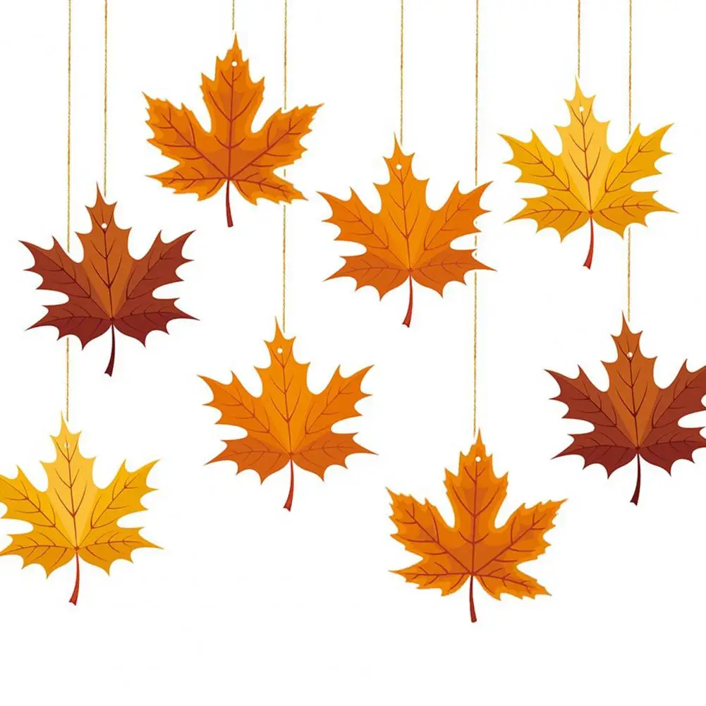Пластмасова украса под формата на кленов лист, атрактивни есенни висулки във формата на кленов лист, Ден на благодарността, Ден на раждане, за декорация, за създаване на4