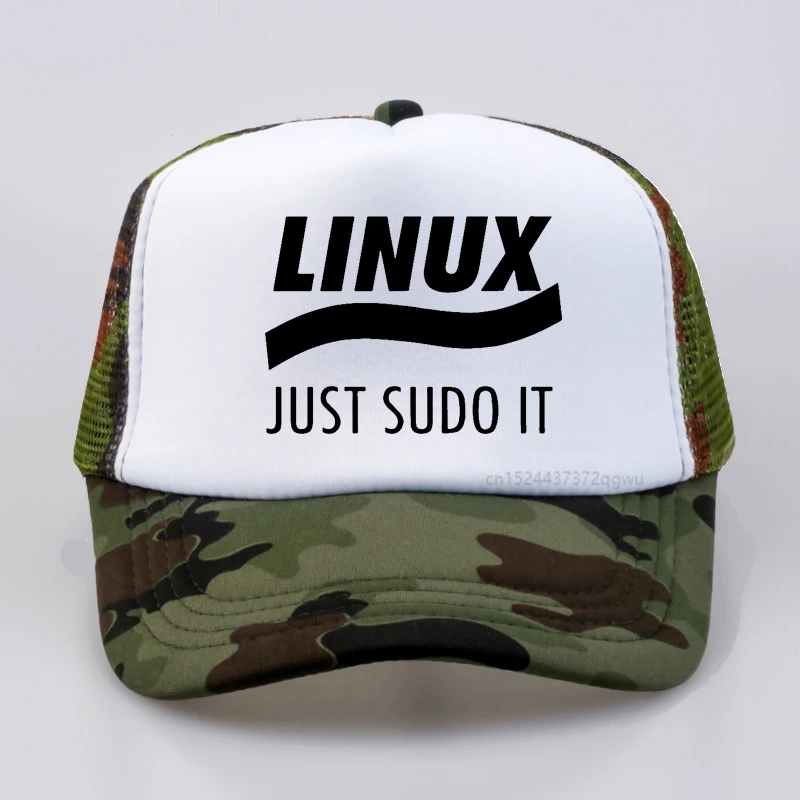 Linux Just Sudo It Кали Linux Root Programmer, Программирующий Компютърен код, Мъжка бейзболна шапка в стил пънк, Окото Дишаща шапка на шофьор на камион1