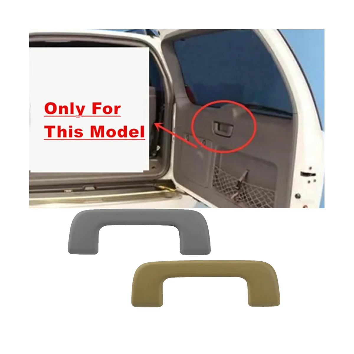 Дръжка врата на задната врата на купето на автомобила за Toyota Land Cruiser Prado LC120 2003-2009, сива дръжка Гребец вратата на задния багажник2