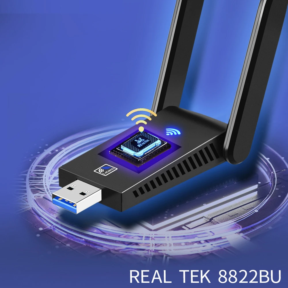 1300 Mbps с USB 3.0, WiFi, Bluetooth 5,0 Адаптер 2в1 Ключ двойна лента 2,4 G и 5 Ghz WiFi 5 Мрежова Безжична Wlan приемник на ВОДАЧА БЕЗПЛАТНО3