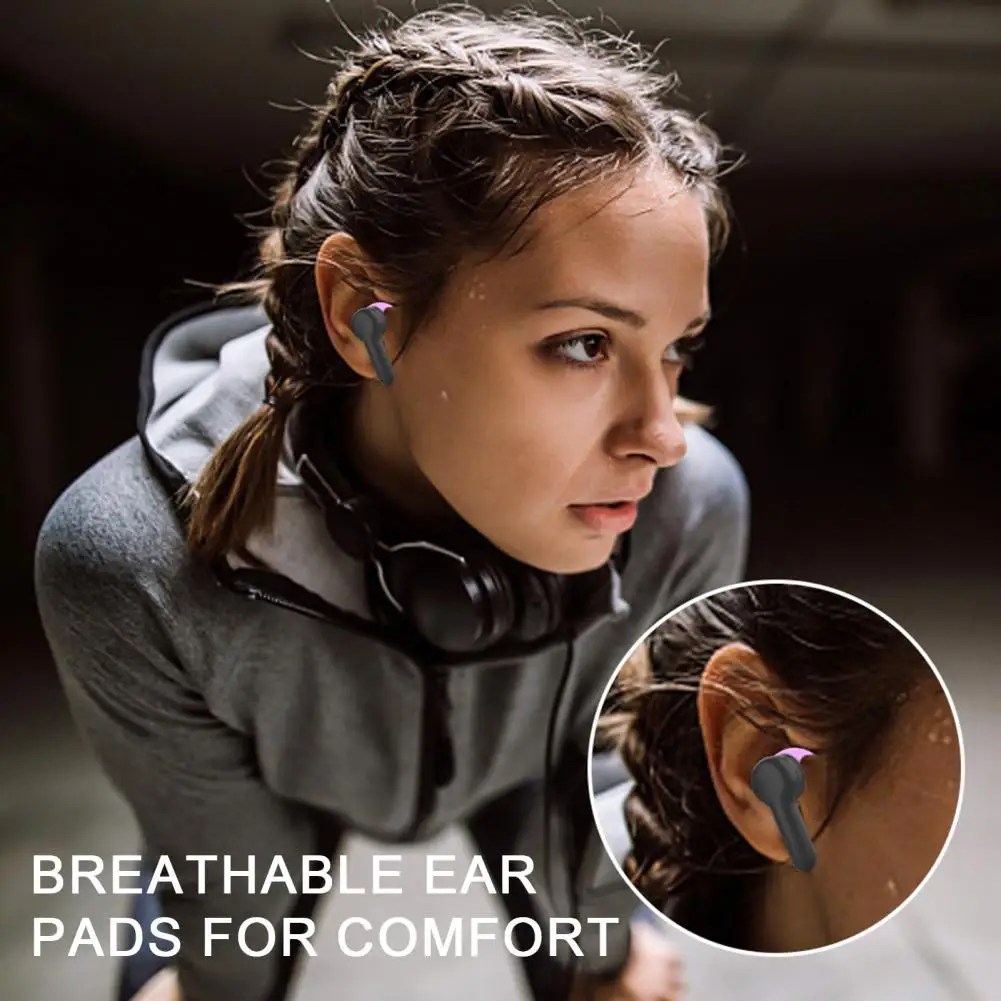 Ушна тампон за защита, износоустойчиви амбушюры Подобряват работата на ехо-на бъбреците, благодарение на 5 двойки диша слушалки за защита на1