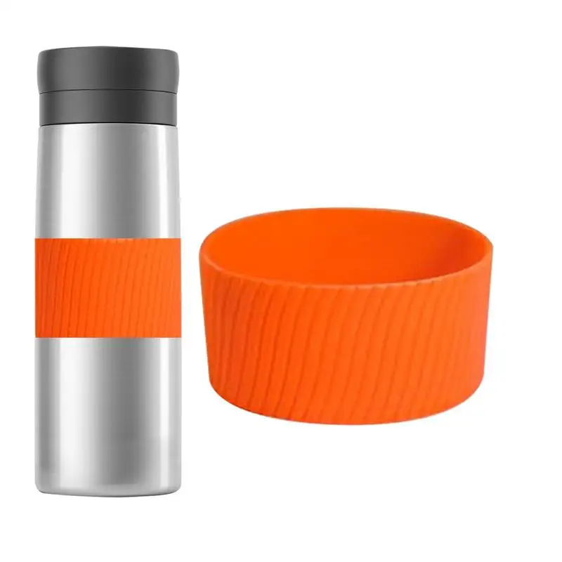 Силиконов ръкав за чаши, Преносими огнеупорни ръкав за производството на чаши за Многократна употреба, Чаши за вода, защитен калъф за дома или за пътуване3