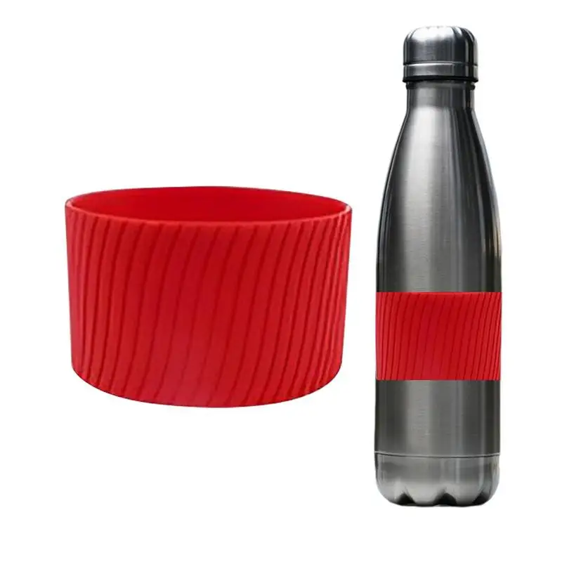 Силиконов ръкав за чаши, Преносими огнеупорни ръкав за производството на чаши за Многократна употреба, Чаши за вода, защитен калъф за дома или за пътуване4