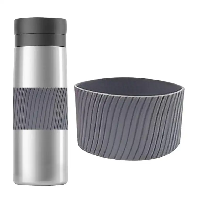 Силиконов ръкав за чаши, Преносими огнеупорни ръкав за производството на чаши за Многократна употреба, Чаши за вода, защитен калъф за дома или за пътуване5