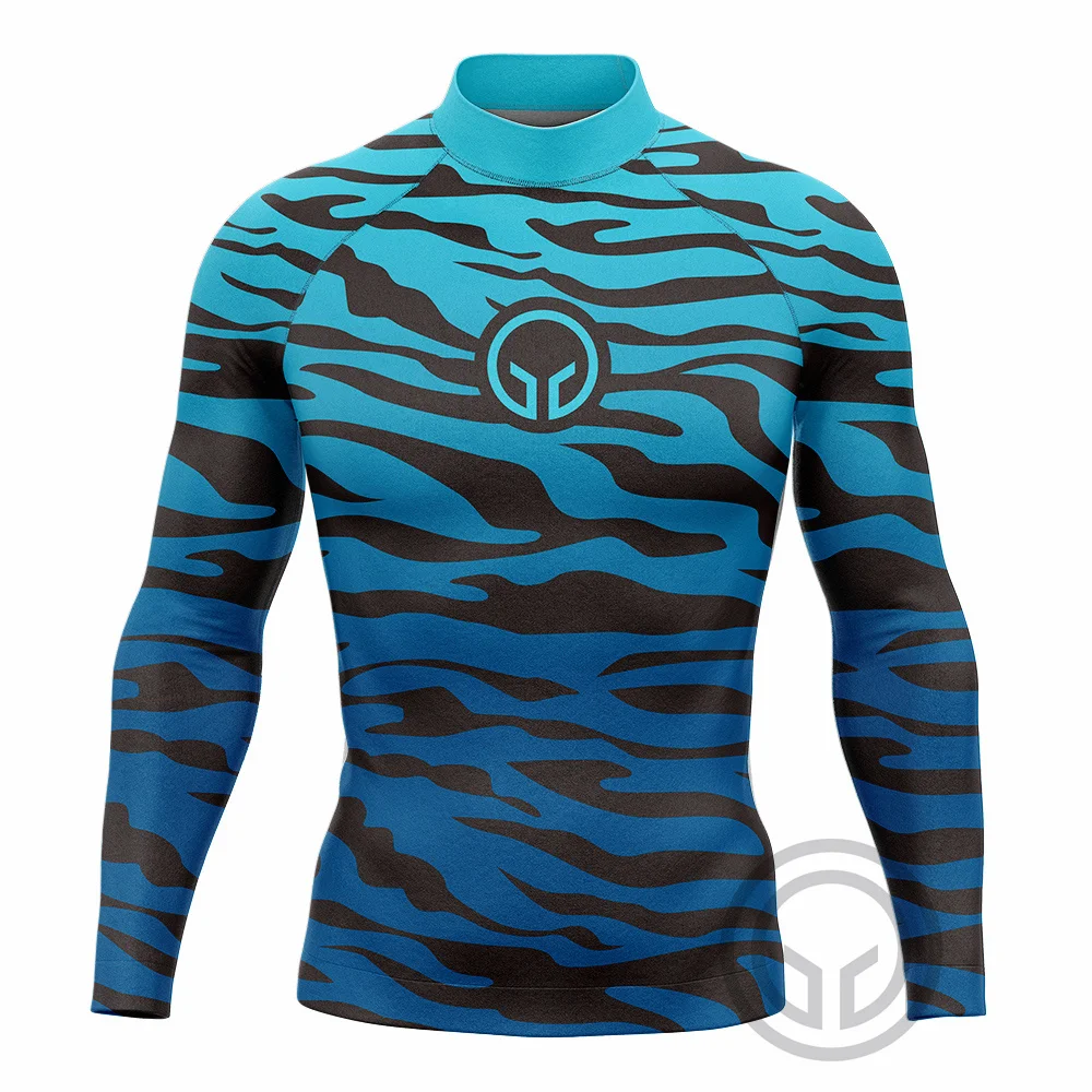 Нова Лятна мъжка тениска със защита от ултравиолетови лъчи за гмуркане, сърф, гмуркане, Плажни бански костюми, костюми за сърфиране с дълъг ръкав4