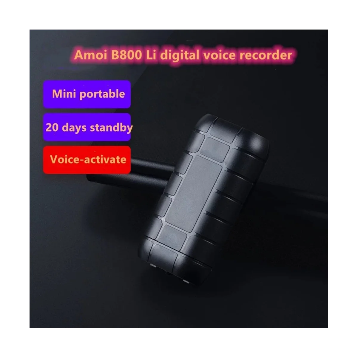 Цифров диктофон 500 часа запис на глас аудио звукова активиране на мини цифров професионален флаш памет5