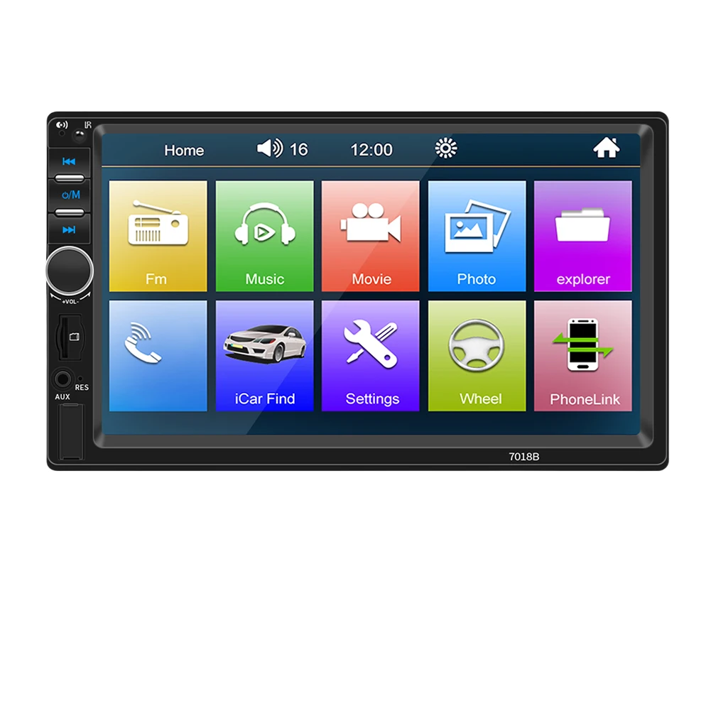 Авто MP5 плейър със сензорен екран, 7-инчов Авто радио HD, съвместим с Bluetooth, Преносима автомобилна стерео система За определяне на местоположението на волана2