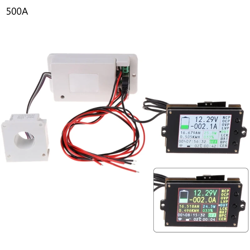 Безжична волтметър 367D за амперметра постоянен ток, богат на функции за зададено измерване на постоянен ток, безжичен цветен LCD екран, електромера ток Wa5