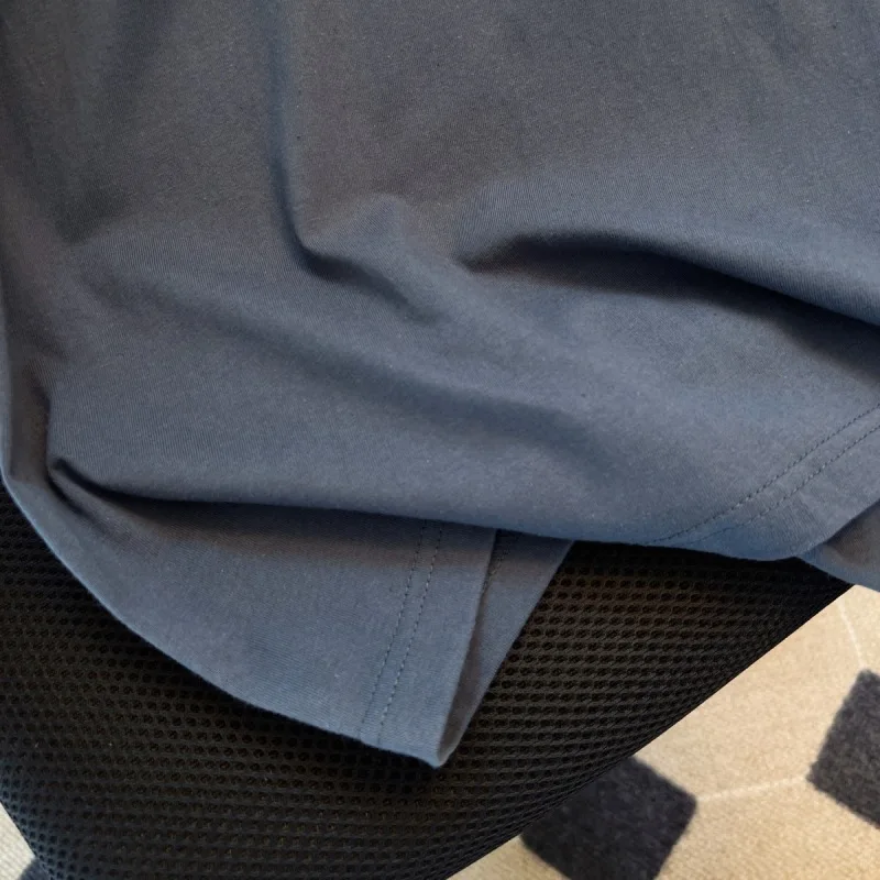 2023 Модерна Лятна Дамска сива тениска с кръгло деколте, Свободни дамски блузи, скъпа ежедневни дрехи с къс ръкав, Дамски SJ0184