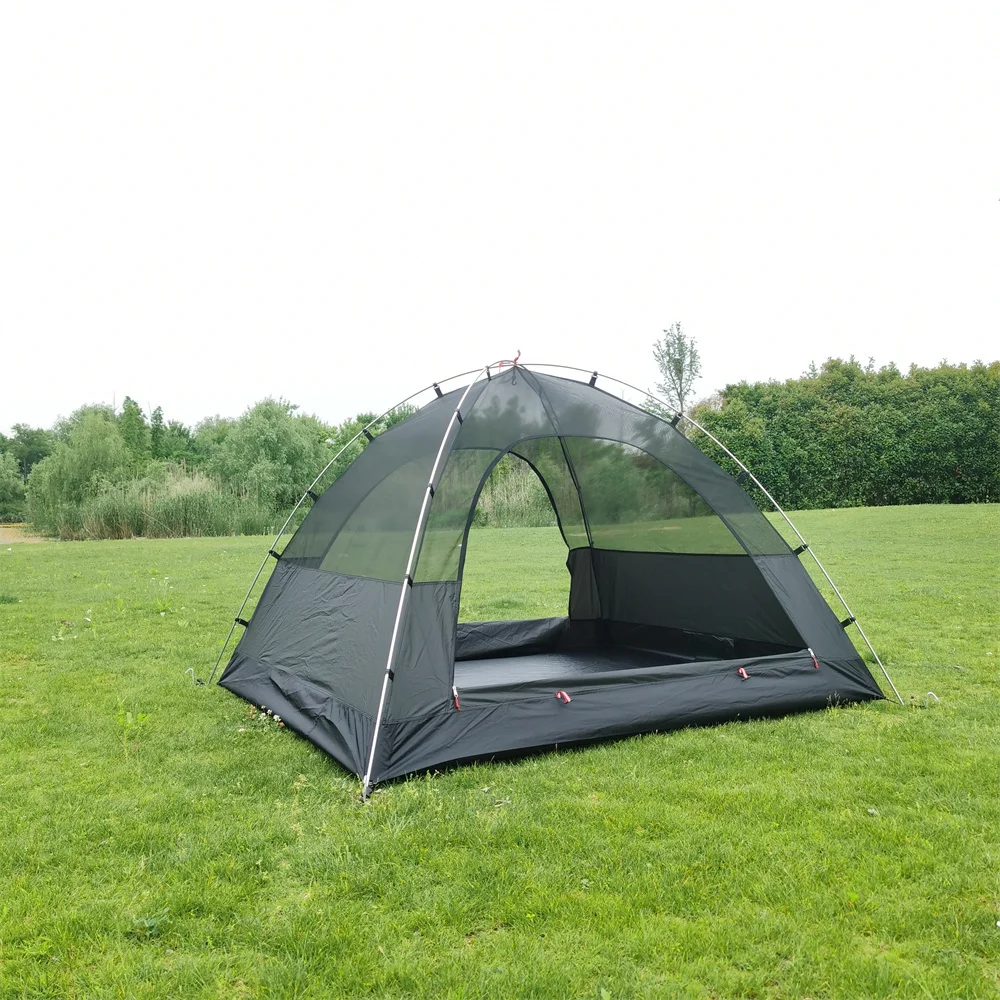 Палатка за къмпинг, за 3-4 човека, Спалня и една всекидневна, Водоустойчив алуминиев стълб 210D Oxford PU3000, Туристическа Туристическа палатка4