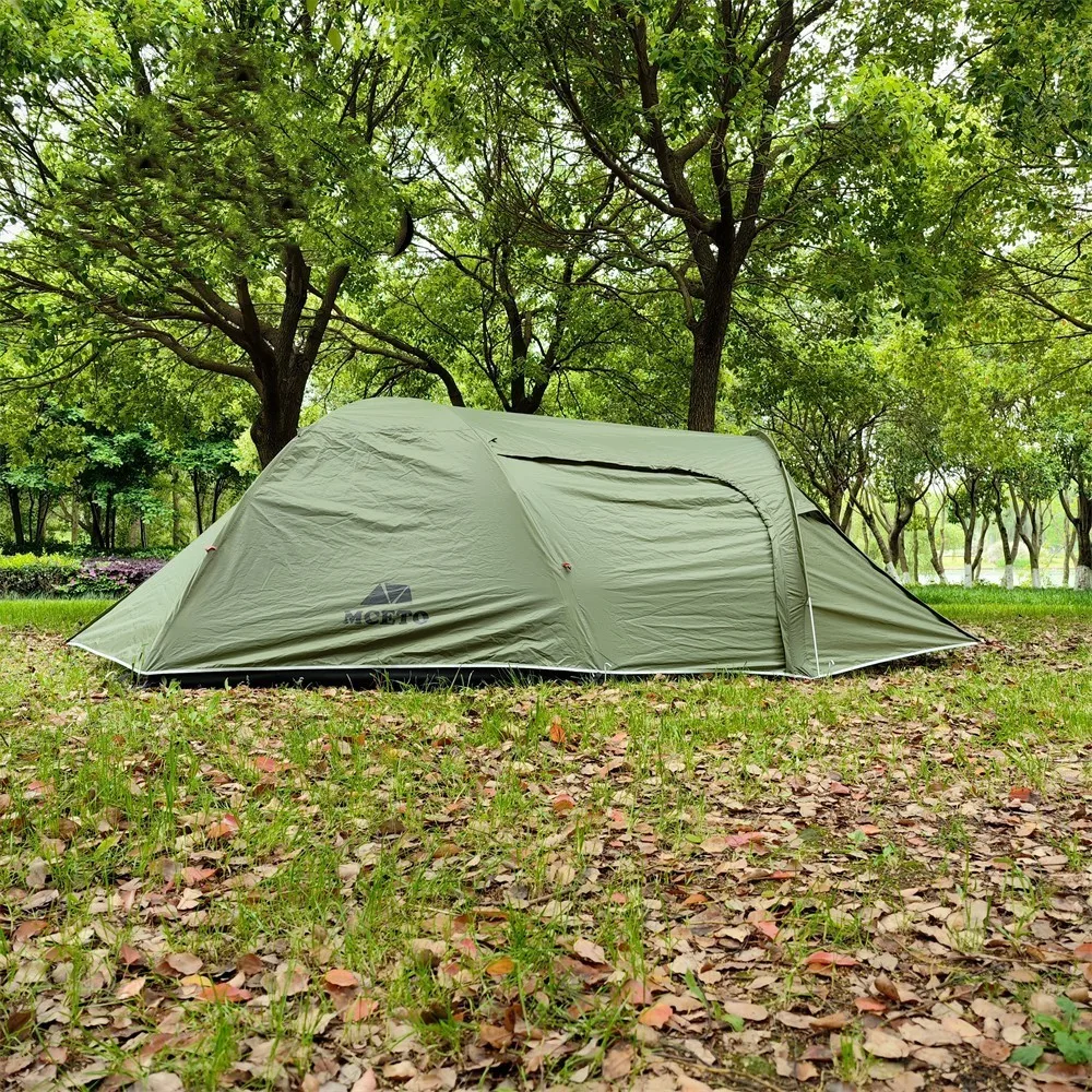 Палатка за къмпинг, за 3-4 човека, Спалня и една всекидневна, Водоустойчив алуминиев стълб 210D Oxford PU3000, Туристическа Туристическа палатка5