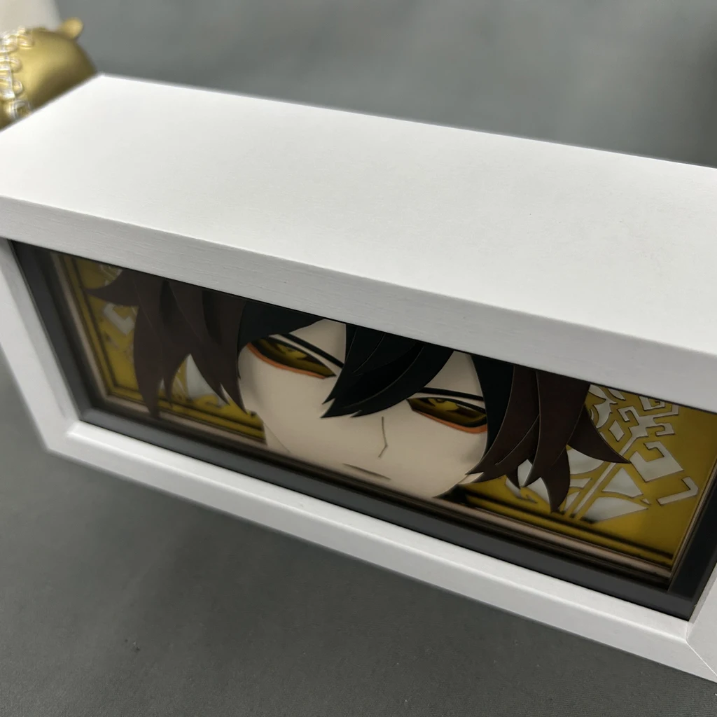 3D Led Лампа Кутия за Декор Спални лека нощ, Подарък За Рожден Ден Изрежете от Хартия Светлина кутия Genshin Impact Лайтбокс Genshin Impact Совалка3