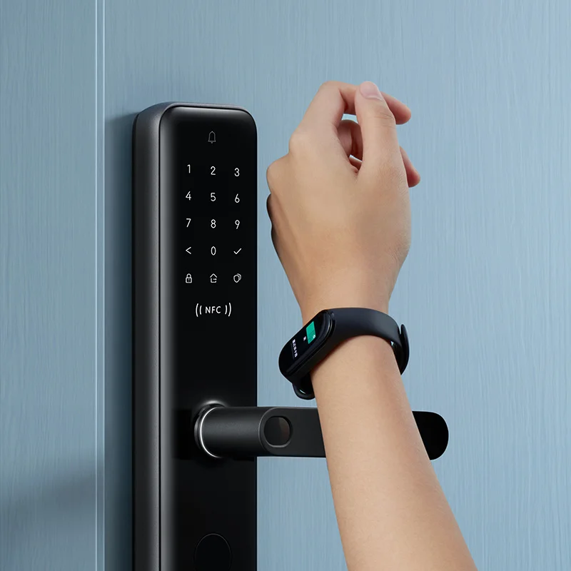 Интелигентна Система за Заключване на вратите Aqara в n100 N200, заключване на пръстови отпечатъци, подходящ за отключване с парола Bluetooth и NFC, Работи с комплекти Mi Home HomeKit Smart Home4
