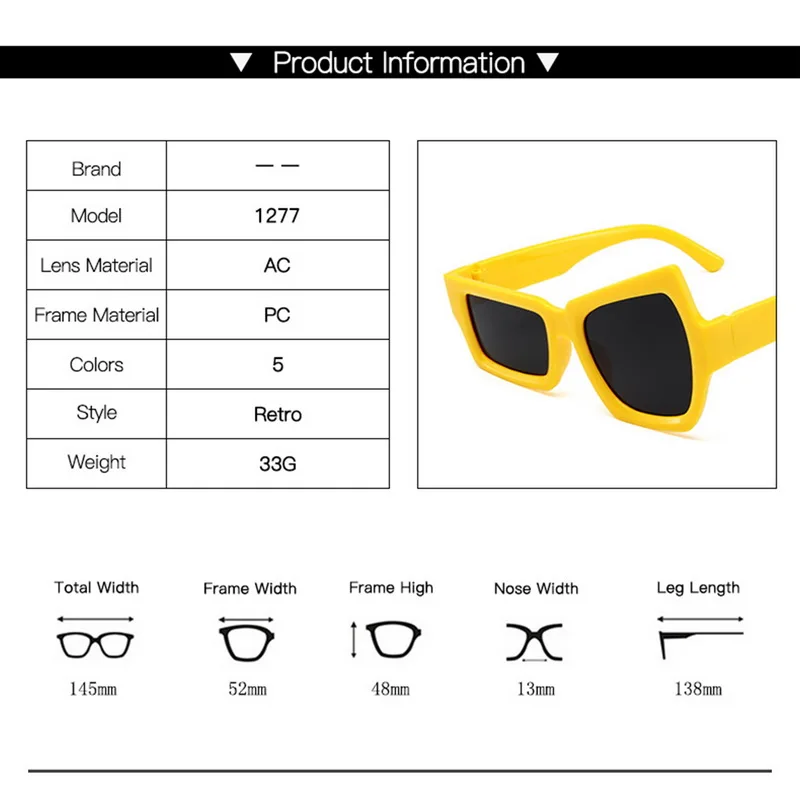 2023 Кв. Уникални Дизайнерски Слънчеви Очила Модерен Марка Големи Квадратни Слънчеви Очила За Мъже, Жени Ретро Нередовни Модерни Слънчеви Очила1