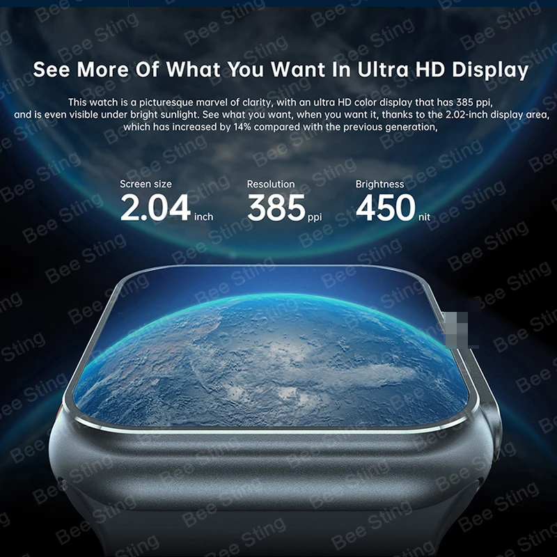 2023 Здравей Watch 3 Amoled Екран 2,04 Инча 4 GB Смарт Часовници Bluetooth Покана За Мъже Compass Series 8 За Жени Smartwatch PK HK8 Pro Max5
