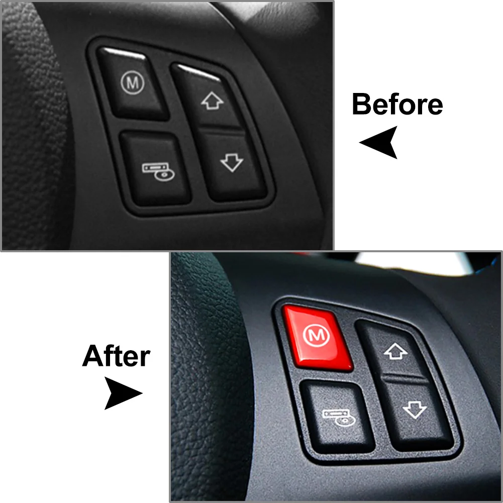 Подмяна на капаци на бутона M в Режим на волана на кола за BMW серия 3 M3 E90 E91 E92 E93 2007-20131