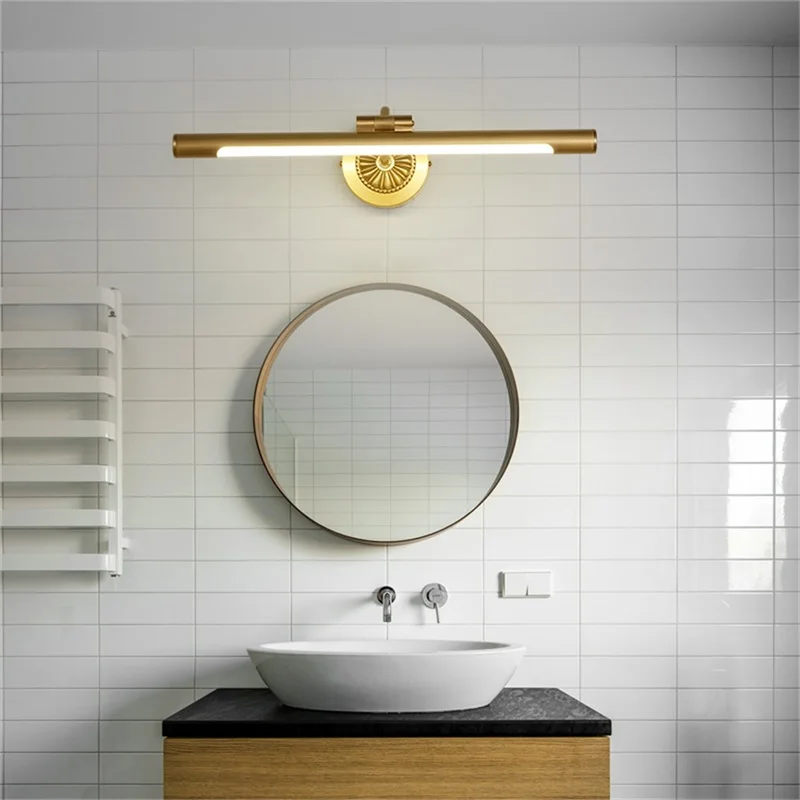 Модерните стенни лампи ULANI, Мед огледален лампа, Креативен интериор за дома, банята, спалнята, хотел3