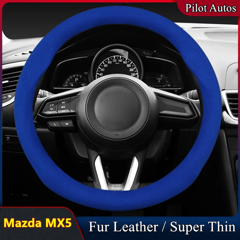 За Mazda MX5 Калъф За Волана на Колата Без Мирис, Супер Тънък Кожа, Кожа, Подходящ За Z-Sport 2.0 RF 2018, Роудстър Miata Club 20192