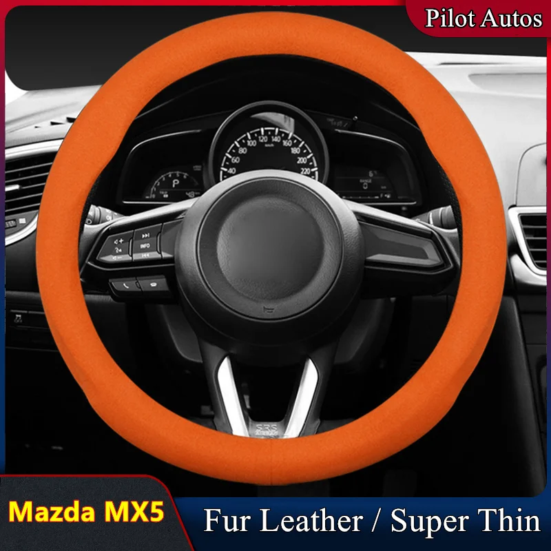 За Mazda MX5 Калъф За Волана на Колата Без Мирис, Супер Тънък Кожа, Кожа, Подходящ За Z-Sport 2.0 RF 2018, Роудстър Miata Club 20193