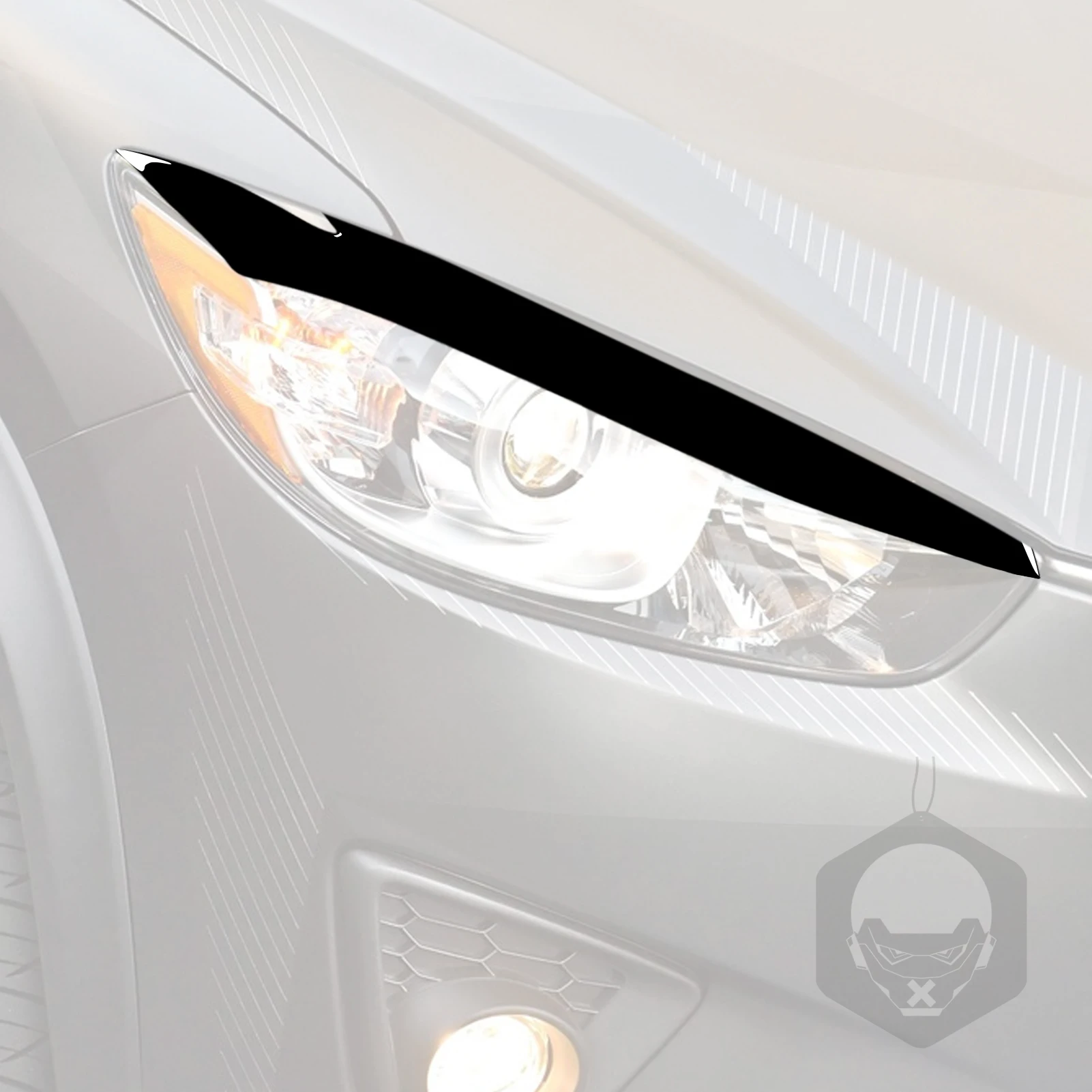 За Mazda CX5 2013 2014 2015 2016, Аксесоари, Черен пластмасов външен лампа, стикер за вежди, за Украса3