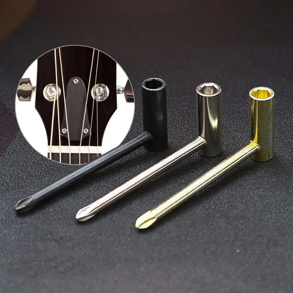 Метален Китара основен ключ Преносима регулиране на шията 6,35 mm Шестограмен ключ Основен шестостенния ключ за Тейлър0