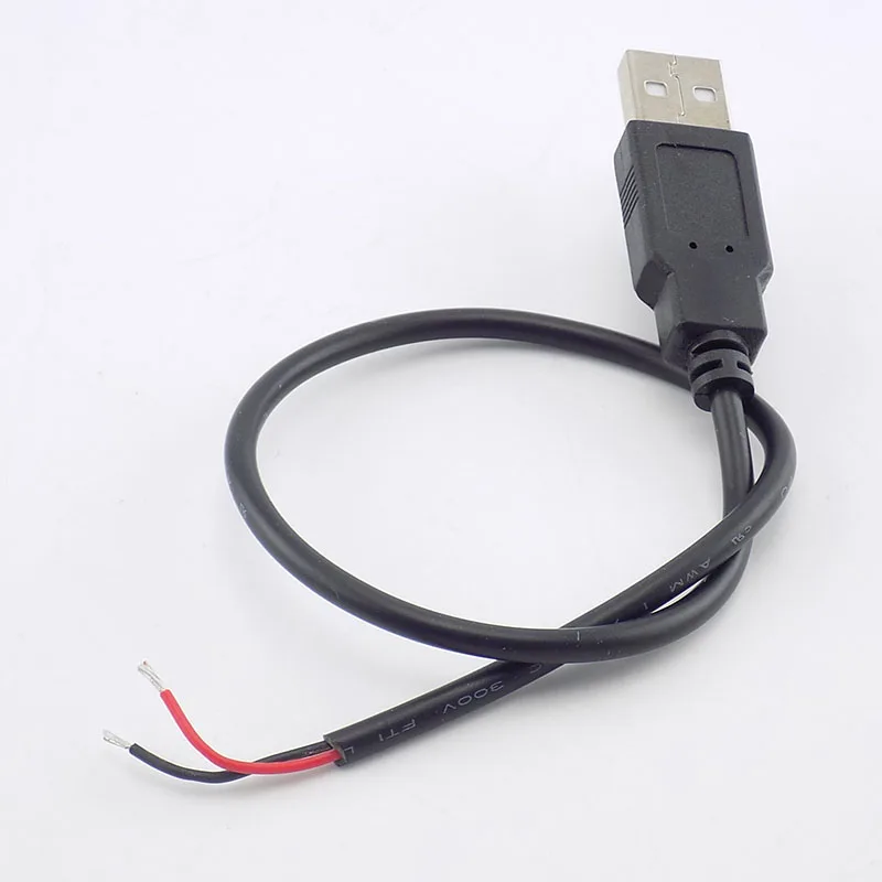 0,3/1/2 М DC 5 v USB 2.0 Тип A Штекерный 2-пинов Кабел, захранващ Адаптер за Зареждане на Смарт устройства САМ Свързващ Проводник H102