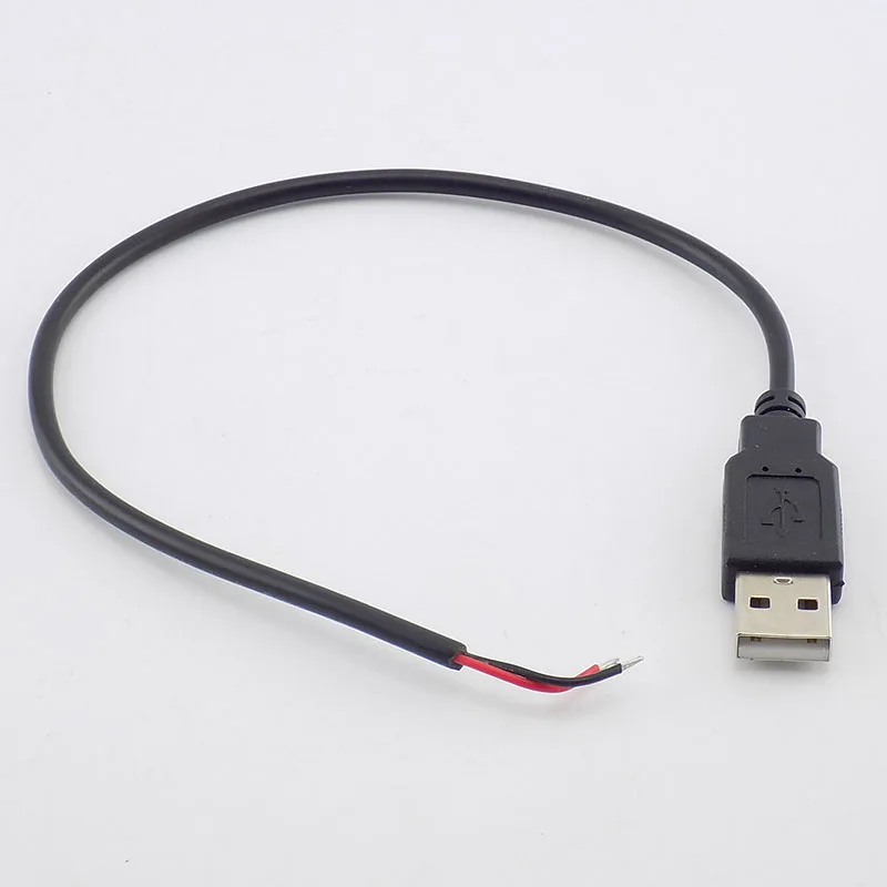 0,3/1/2 М DC 5 v USB 2.0 Тип A Штекерный 2-пинов Кабел, захранващ Адаптер за Зареждане на Смарт устройства САМ Свързващ Проводник H103