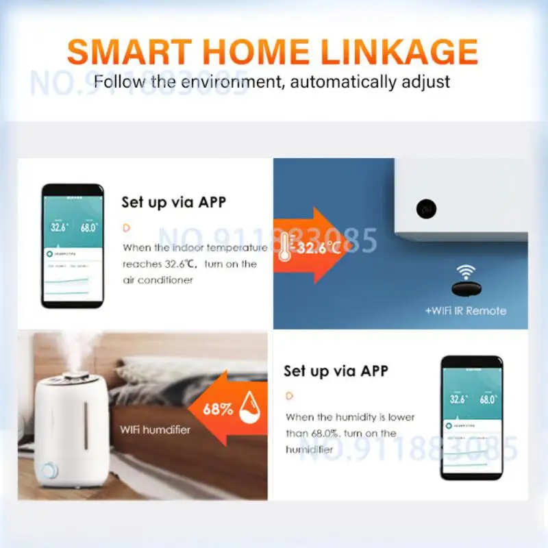 Sasha WiFi Сензор за температура И Влажност на въздуха Smart Life APP 