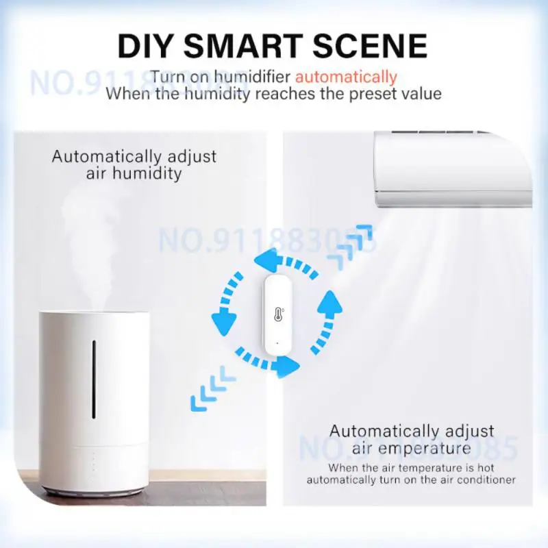 Sasha WiFi Сензор за температура И Влажност на въздуха Smart Life APP 