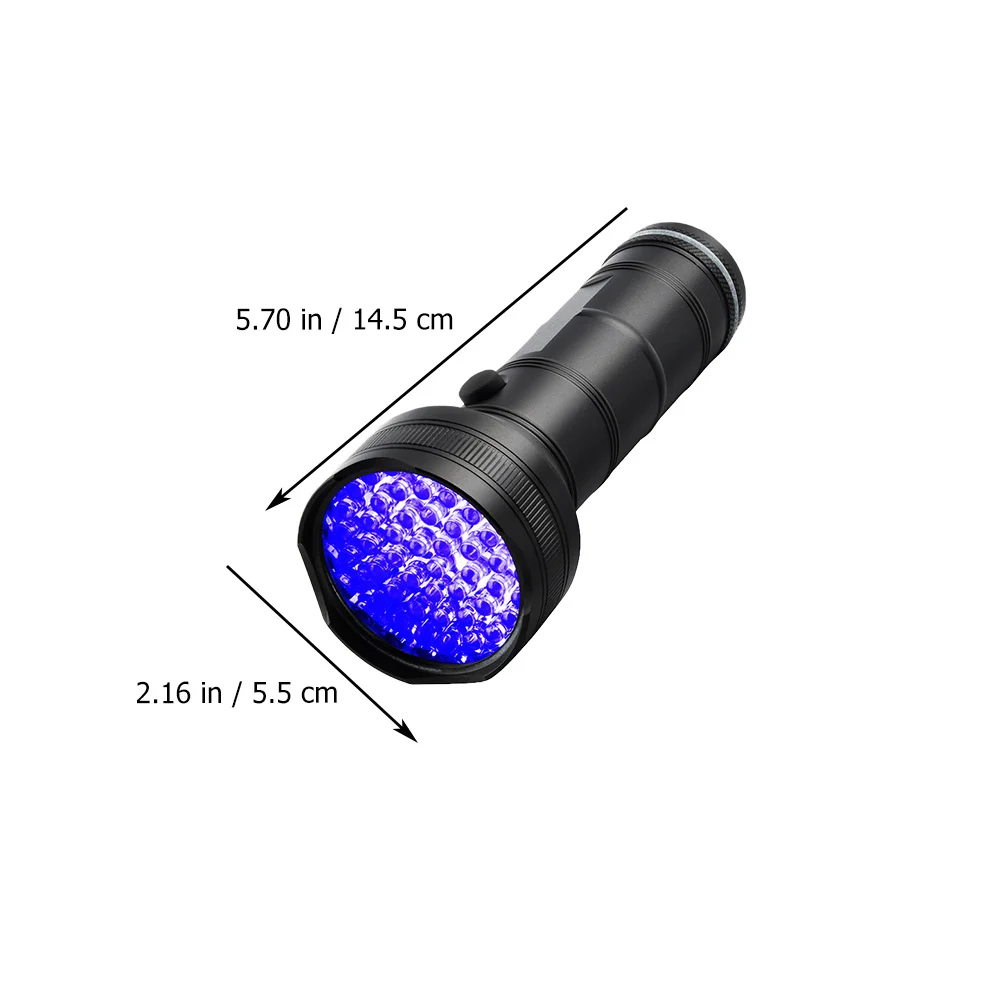 Фенерче, черен на цвят, с 51 на led Blacklight, ултравиолетово фенерче (черен)5