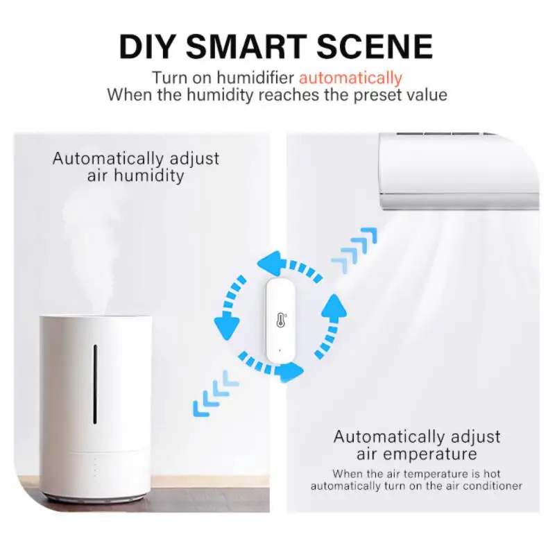 1-8 бр. Sasha ZigBee/WiFi Сензор за температура и влажност на въздуха, свързан към дома си термометър, който е съвместим с Smart Life Алекса Google Assistant4