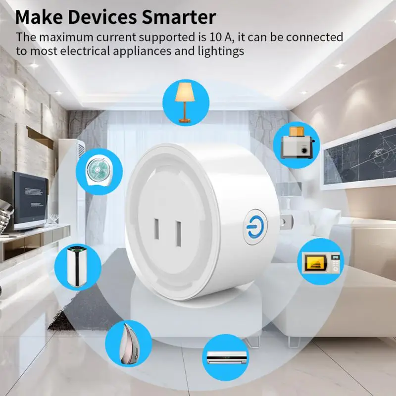 Поддръжка на Алекса Google Home Sasha Smart Plug дистанционно управление Daily Gauge Smart Life Wifi Включете щепсела на Hristo Smart Socket Jp Outlet Wifi 10a4