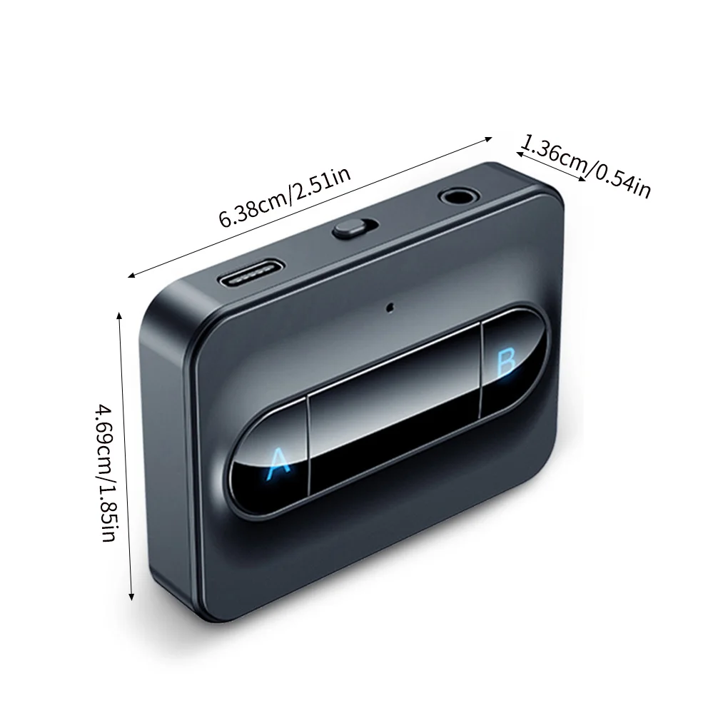 Безжичен предавател-приемник, съвместим с Bluetooth, аудиоадаптер 5 0 2-в-1 с конектор 3-5 мм за слушалки слушалки4