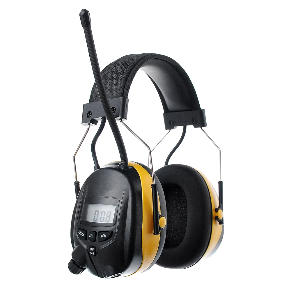 NRR 25dB, MP3, AM, FM радио, Слушалки за защита на слуха, Електронна защита на ушите, намаляване на шума, Защитни слушалки за работа1