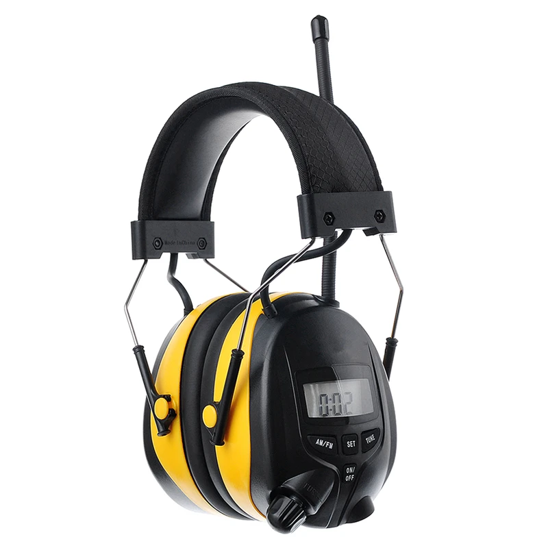 NRR 25dB, MP3, AM, FM радио, Слушалки за защита на слуха, Електронна защита на ушите, намаляване на шума, Защитни слушалки за работа2