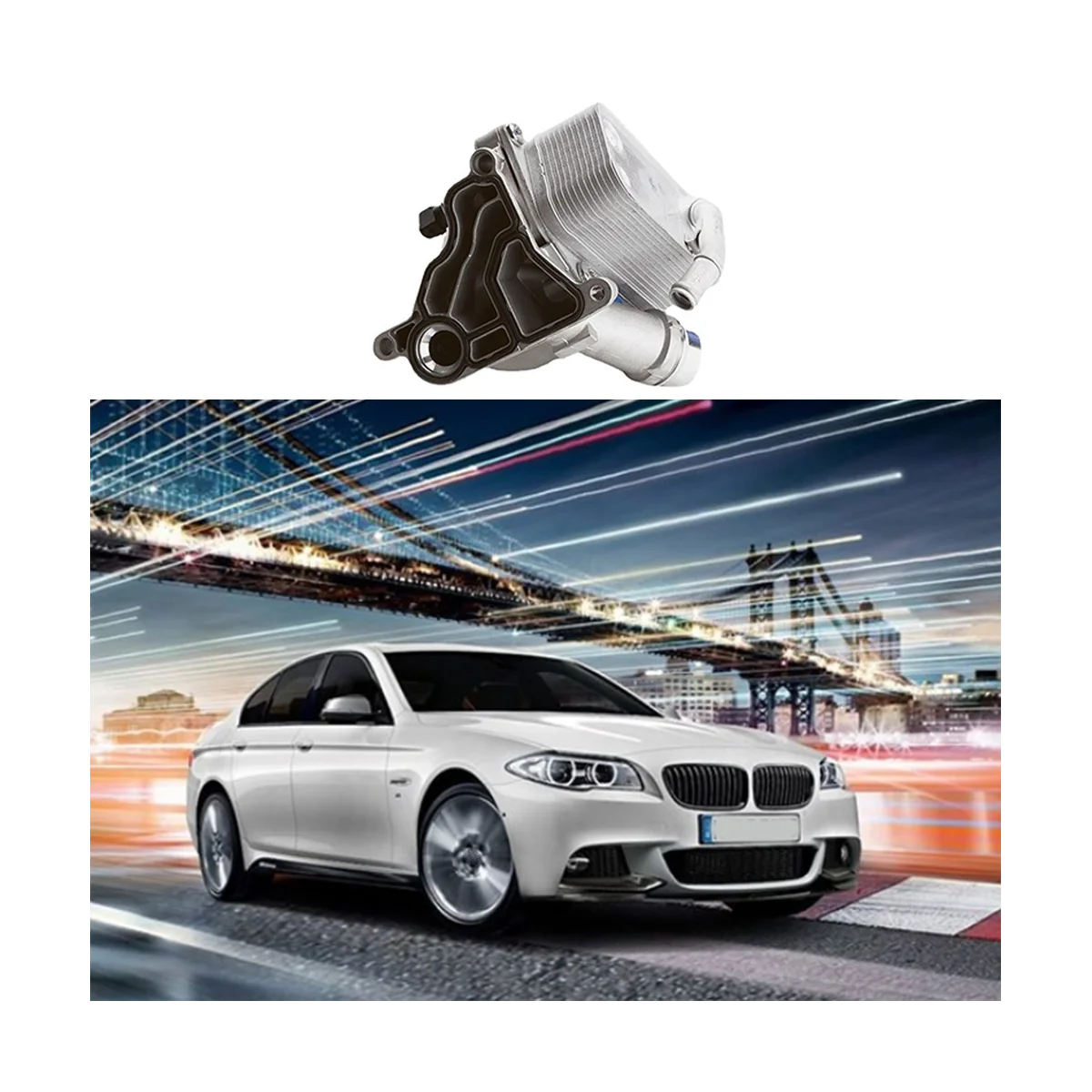 Авто маслен филтър за BMW серия 5 2010-2016 X4 2014-2018 Z4 2009-2015 Маслен радиатор 114286378123