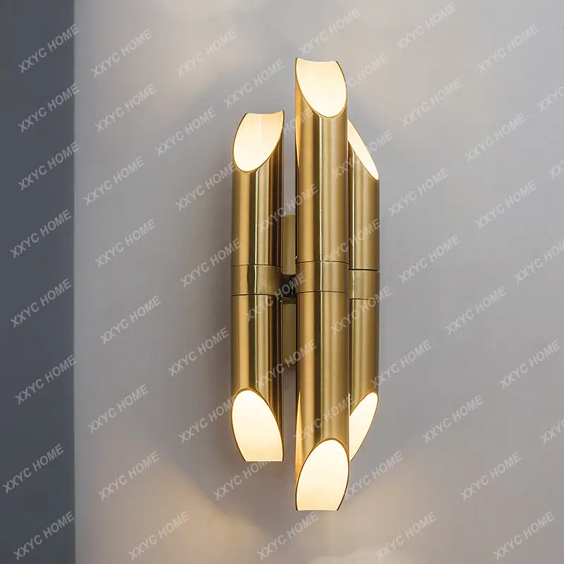 Стенен лампа за дневна Модерен Светлина, Луксозно Просто Метално Украшение, Проход за Спални, Креативна Личност, Led, с монтиран на стената лампа3