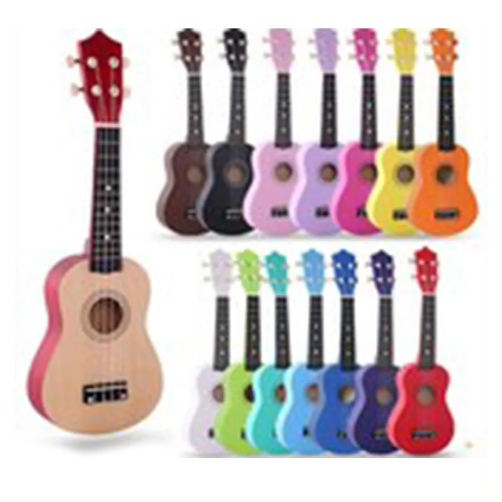 21-инчов Хавайска китара с 4 струни За начинаещи, детски подарък музикални инструменти, Стандартна дървена ukulele Sapele, китара с концерт чанта5