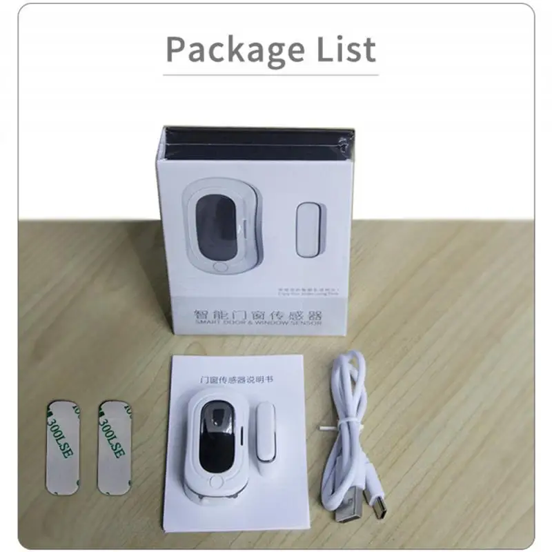 ZigBee USB Сензор за врати/прозорци, Безжичен Интелигентен магнитен сензор за врати и прозорци, Аларма, Умна къща, която се презарежда Магнитен датчик за врата5