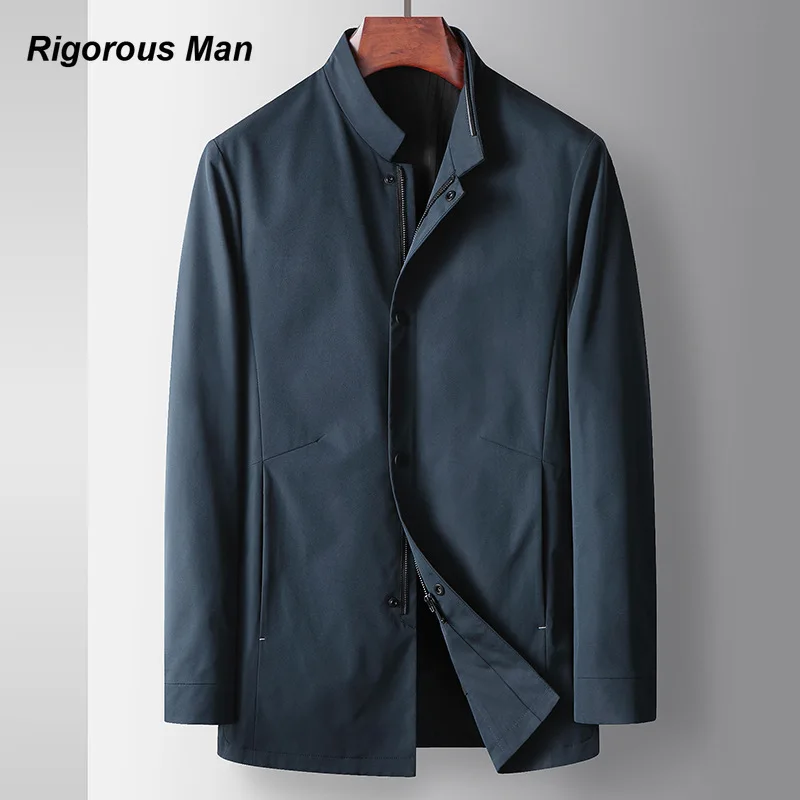 Брандираната луксозна бизнес мъжко яке, с високо качество, пролет-есен, Коварен ежедневно мъжко палто с цип за по-младите и на средна възраст1