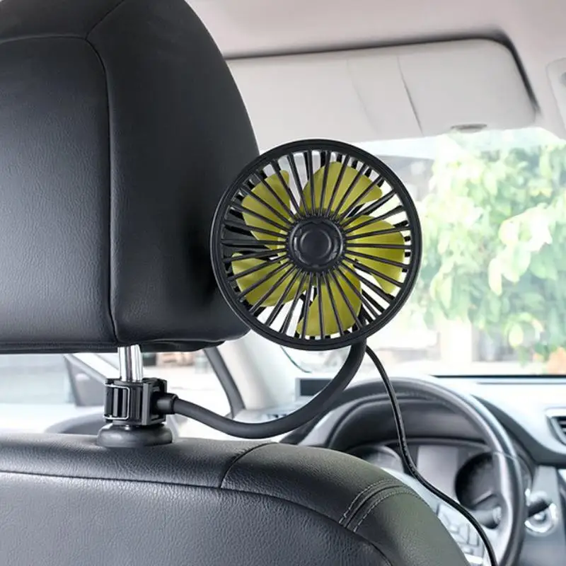 Електрически авто вентилатор за задната седалка, Автоматично Охлаждащ Вентилатор 360 Градуса Завъртане USB-фенове на USB куплунга, а Хладният вентилатор Лятна Вентилация на салона Auto1