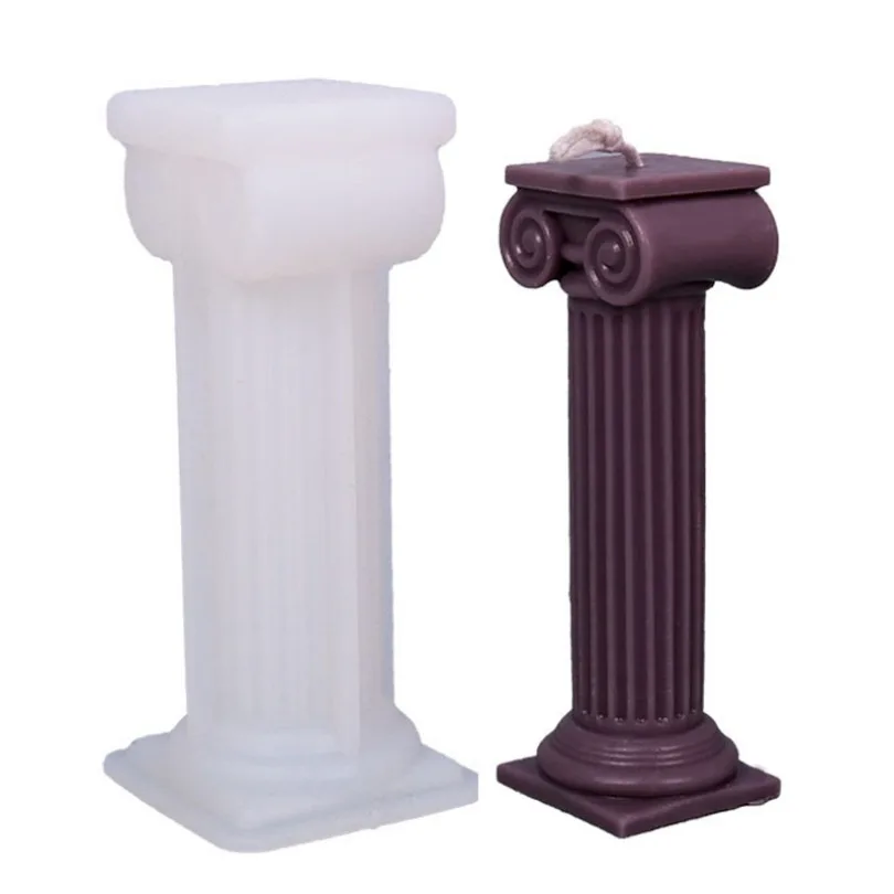 Нов европейски Стил, Римска колона, силиконова форма за свещи, 3D Ретро Римска колона, гипсови изделия, инструменти за производство на смоли за декорация на дома1